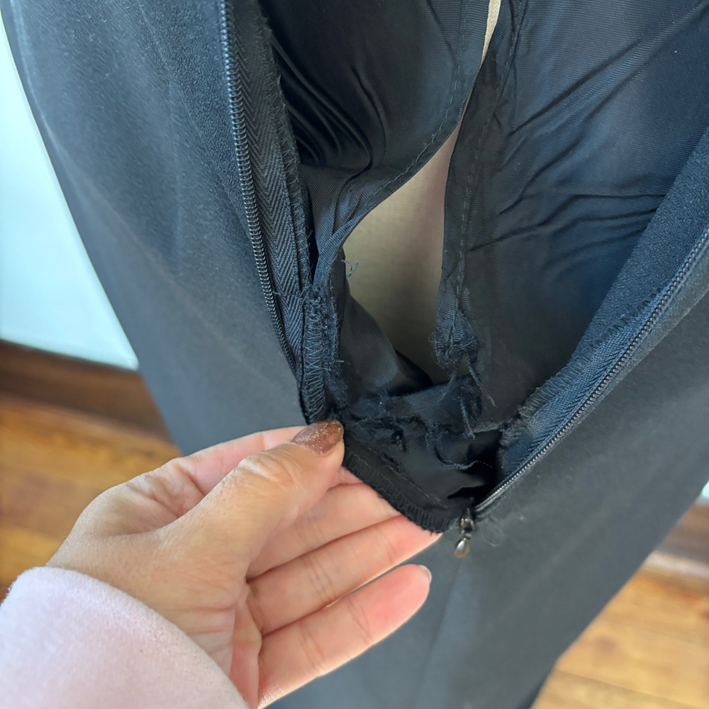 Vintage Strapless Solid Black Full Length Cocktai… - image 9